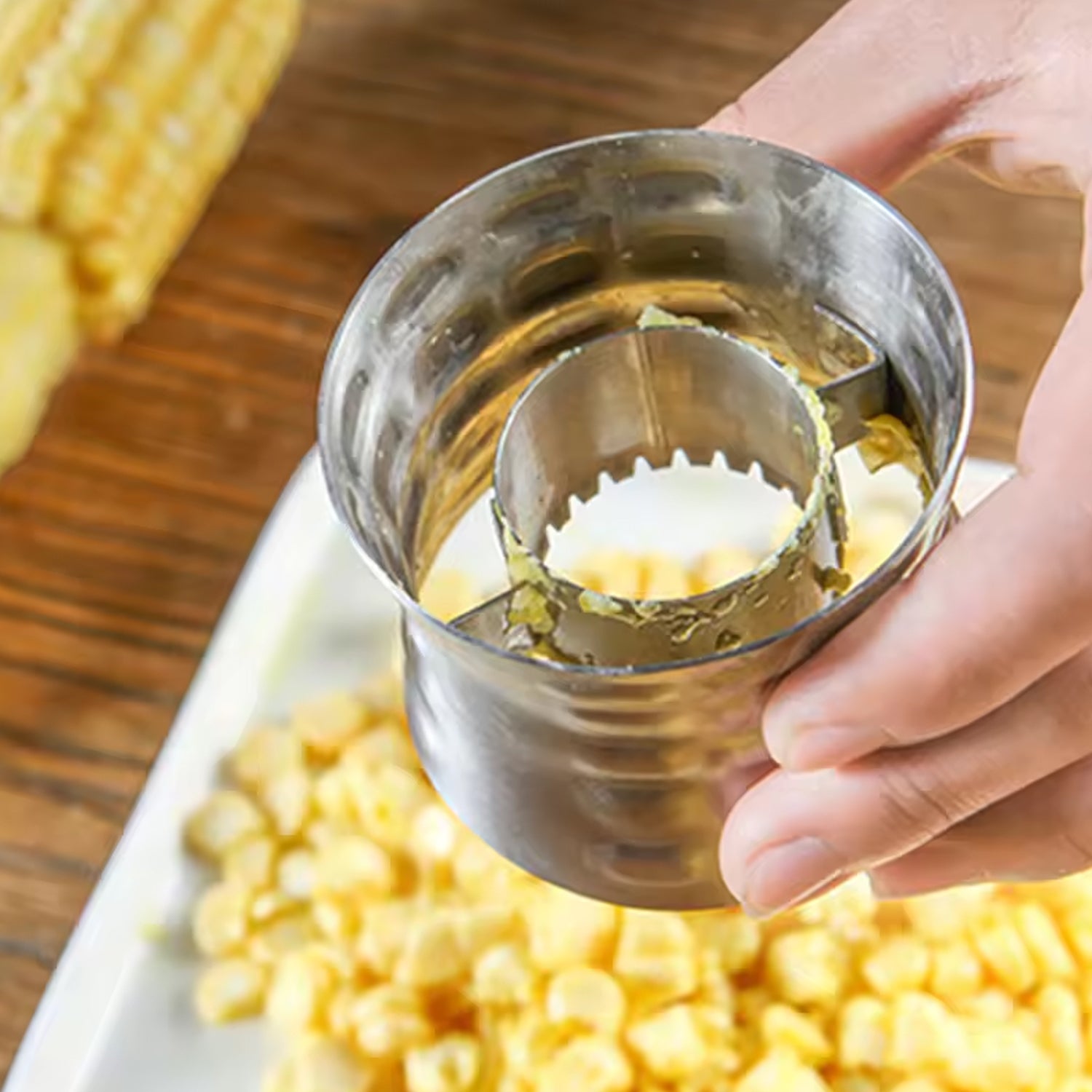 Corn Cutter Stainless Steel Stripping Kernels Remover (1 Pc) Corn Cutter Stainless Steel Stripping Kernels Remover (1 Pc)